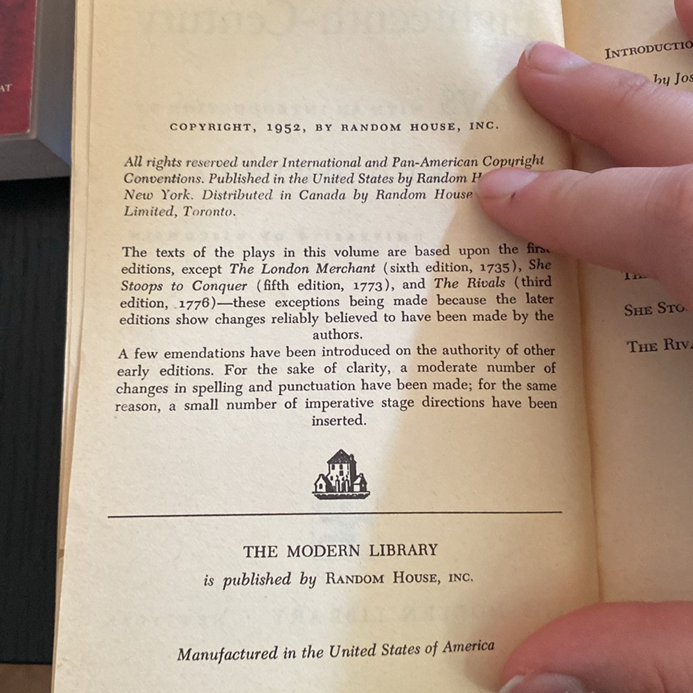 Eighteenth-century plays modern library college edition - Picture 5 of 5